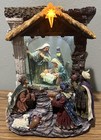 Kirkland Windowpane Water Globe Musical Light-up Nativity Christmas Snowglobe