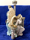 Three Angels  4 Candle Candelabra Made Of Resin