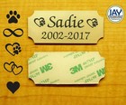 Custom Engraved 1 25 x3  Gold Pet Memorial Urn Plaque   Name Plate Label Dog Cat