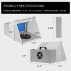 Portable Hobby Airbrush Paint Spray Booth Kit Exhaust Filter Led Light Set Model