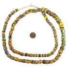 Oval Antique Venetian African Millefiori Trade Beads  15814 10mm Ivory Coast
