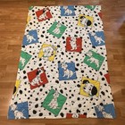 Vtg 90s Disney 101 Dalmatians Kids Toddler Bed Quilt Comforter Blanket 55x40