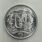 1961 Dominican Republic Silver Half Peso Coin Choice Bu