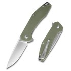 Flissa Green brown Folding Pocket Tactical Knife G10 Handle D2 Blades Liner Lock