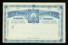 Postal Stationery H g  8a Honduras Postal Card 1890 Message Reply Card Perf 6