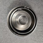 Vijntage Farber Ware Nesting Bowl Set Stainless Steel Thumb Ring Retro Mcm