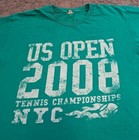 2008 Us Open Tennis Championships Nyc Green T-shirt Men s Large