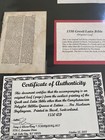 1550 Parallel Greek Latin Bible Leaf- Earliest Printing Joshua