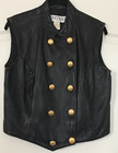 Vintage Black Leather Vest Medium
