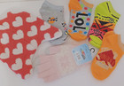 Mixed Lot Girls Touch Gloves  Healthtex Winter Hat   4pair Novelty Footie Socks
