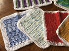 Handmade Set Of 2 Crochet Cotton Dish Cloths Or Wash Cloths 8 5x8 5 Inches  new 