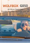 Wolfbox 4k12   Free Sd Dual Mirror Dash Dash Cam Parking Monitoring  Cameras