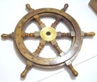 Nautical Vintage Antique 24   Brass Steering Pirate Wheel Wall Decor Ships Gift