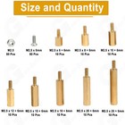 240pcs M2 5 Male Female Brass Spacer Hex Standoff Screw Nut Assortment Kit Pcb