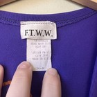 Vintage F t w w  Girls Sleeveless Embroidered Vest Purple Embellished Size M