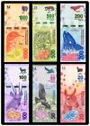 Argentina 20 50 100 200 500 1000 Pesos 6 Pcs Set New  2016-2019 Banknote Nd Unc