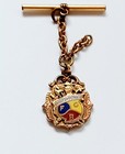 Vtg Fraternal Masonic Knights Of Pythias Gold Filled Enamel Watch Fob 