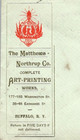 Advertising  1893 Matthews - Northrup Co  Buffalo Ny To Binghamton Ny Sc  231