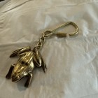 Brass Frog Key Ring Clicker Toy Vintage 1970   s Metal Unique Keychain Frog