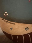 Signed Lipman 1983 Wood Cat Wall Hanging Folk Art Primitive Country Decor