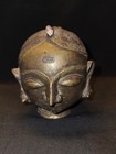Antique Indian Bronze Lady Head Gauri Head Parvati Mukhalingam Rare Collectible