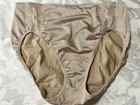 Vtg Vanity Fair 13126 Body Caress Sheen Lace Hi-cut 9 2xl Beige Panties  125