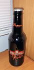 Vintage Halloween Budweiser Glass 15  Brown Bottle Coin Bank -includes Orig  Lid