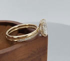 4 30ct Radiant-cut Ef vs Lab Grown Diamond Engagement Ring Set 14k Yellow Gold