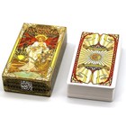 Golden Art Nouveau Tarot Deck 78 Cards With Guidebook Cards Occult Divination