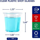 500 Pack Plastic Shot Glasses  1 Oz Clear Disposable Jelly Cups Reusable  For