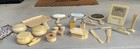 Art Deco Vintage 25 Piece Vanity Dresser Grooming Set Cream   Silver 1930 Case