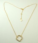 Necklace  Pave Cubic Zirconia Sterling Silver Vermeil Bridal