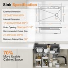 33x22 Drop-in Stainless Steel Large Capacity Single Bowl Kitchen Sink