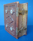 1860s Harding Photo Album Pulpit Bible Tintype   Cdv Antique Embossed Leather