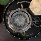Vintage Silver Plate Dome Roll Top Caviar Dish Chiller Cut Glass Made In England