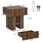 Modern Fluted Nightstand  Wooden Night Stand With Storage Drawer For Bedroom