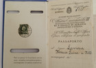Ba261 Passport Abroad Kingdom Of Italy From Venice Greece 1942 With Stamps