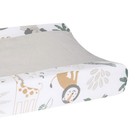 Lambs   Ivy Jungle Friends Soft  Warm   Cozy Safari Changing Pad Cover - Gray