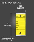 Versa Tags Key Tags - Dealership Key Tags W  Plastic Laminate Seal  250 Per Box 