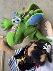 Lot Of 4 Melissa   Doug Puppets Smoulder Dragon Tina Ballerina Bart Pirate Nurse