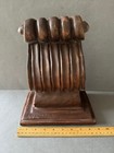 Dark Wood Carved Claw Foot Scroll Antique Vintage Corbel Wall Shelf