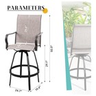 Vongrasig 2pc Patio Swivel Bar Chairs  Outdoor Furniture Set  Taupe  open Box 