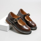 Oxfords Buckle Mary Jane Shoe Small Leather Shoes Breathable Round Toe Soft Flat