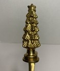 Vintage Weighted Brass Christmas Tree Stocking Holder Made In India