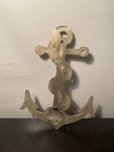 Vtg  Anchor Nautical Ship Anchor Solid Brass Wall Decoration Nice Patina 8 1 4  