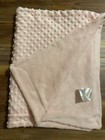 Sl Home Fashions Baby Blanket Minky Dots  Solid Pink Security Lovey Vguc