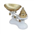 Kitchen Decor Counter Weight Scale With Brass Bowl And Counter Weights