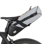 West Biking Waterproof Bicycle Saddle Bag Foldable Cycling Rear Tail Bag Gray