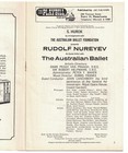 The Australian Ballet Playbill  With Rudolf Nureyev  Boston Music Hall  1971