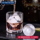 Rottay Ice Cube Trays  set Of 2   Sphere Ice Ball Maker With Lid   Large Square